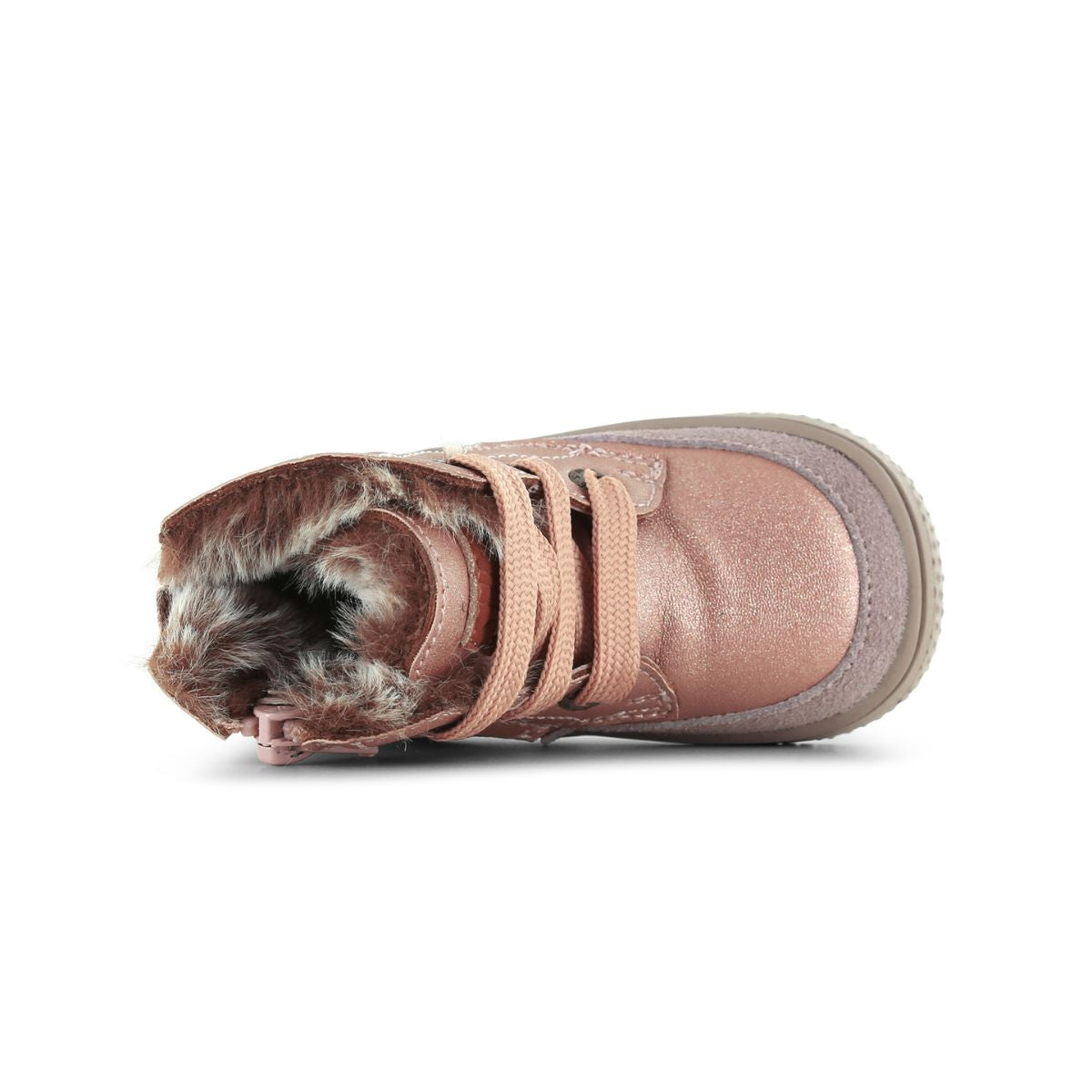 Stijlvol, comfortabel en veilig: de Shoesme baby-proof schoen  in rose gold. Speciaal ontworpen voor kindjes die hun eerste stapjes zetten. Met veter en anti-slipzool. In verschillende kleuren en maten. VanZus