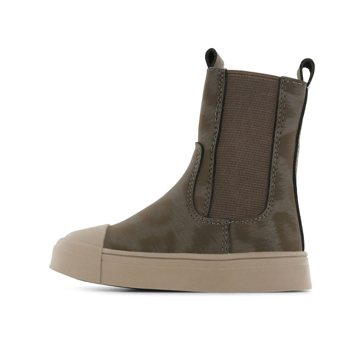 De chelsea boots in de variant taupe panter van Shoesme zijn een musthave! Hippe laarzen met subtiele panterprint, zijn comfortabel en hebben een handig bumperneus dus kidsproof. Gemaakt van leer. VanZus