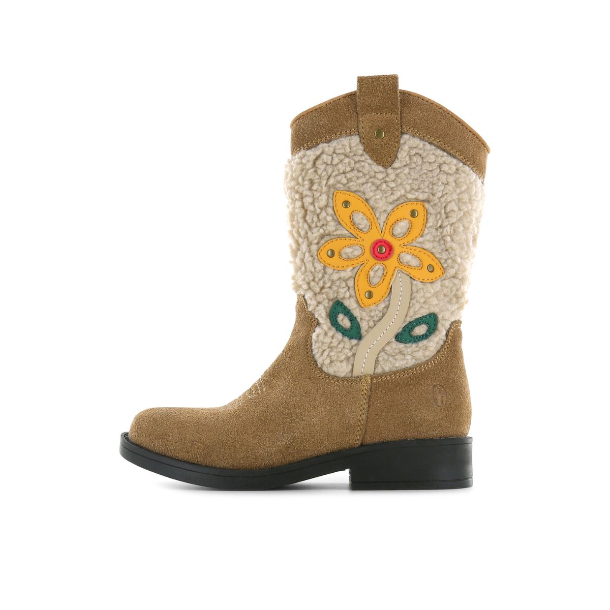 De cowboylaarzen brown flower van Shoesme zijn een blikvanger! Hippe leren laarzen met prachtig teddy en bloemendesign, met klein hakje. Comfortabel, stijlvol en hip. VanZus