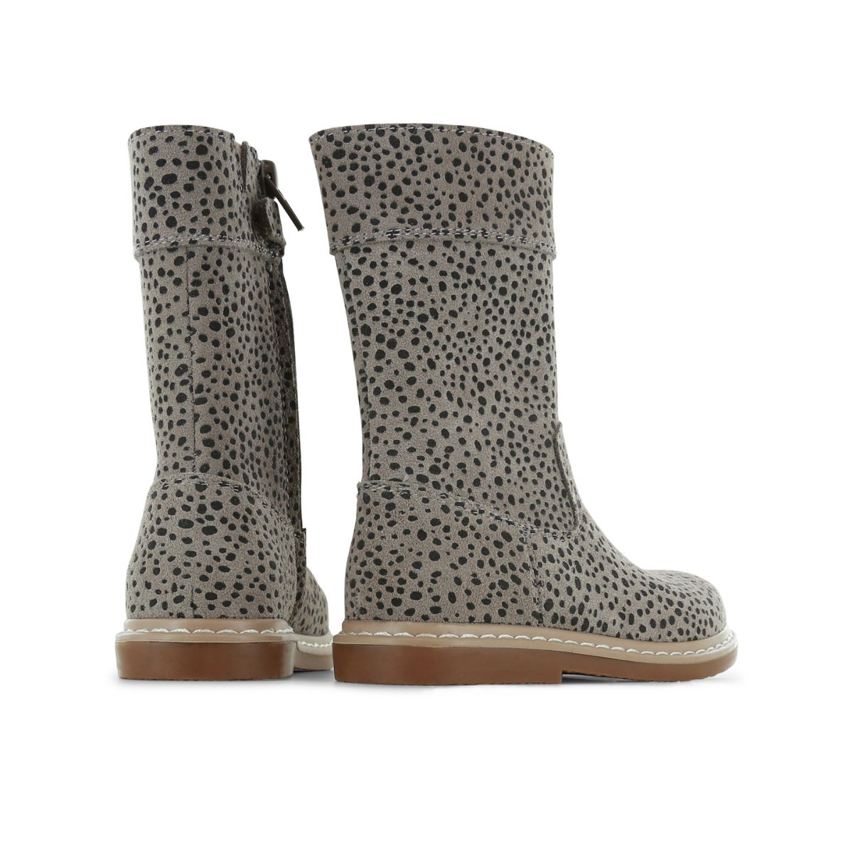 Shoesme's crepe laarzen zijn een musthave! De boots dark grey dots zijn tijdloos, gemaakt van leer, eenvoudig aan en uit te trekken. In verschillende kleuren en maten.VanZus