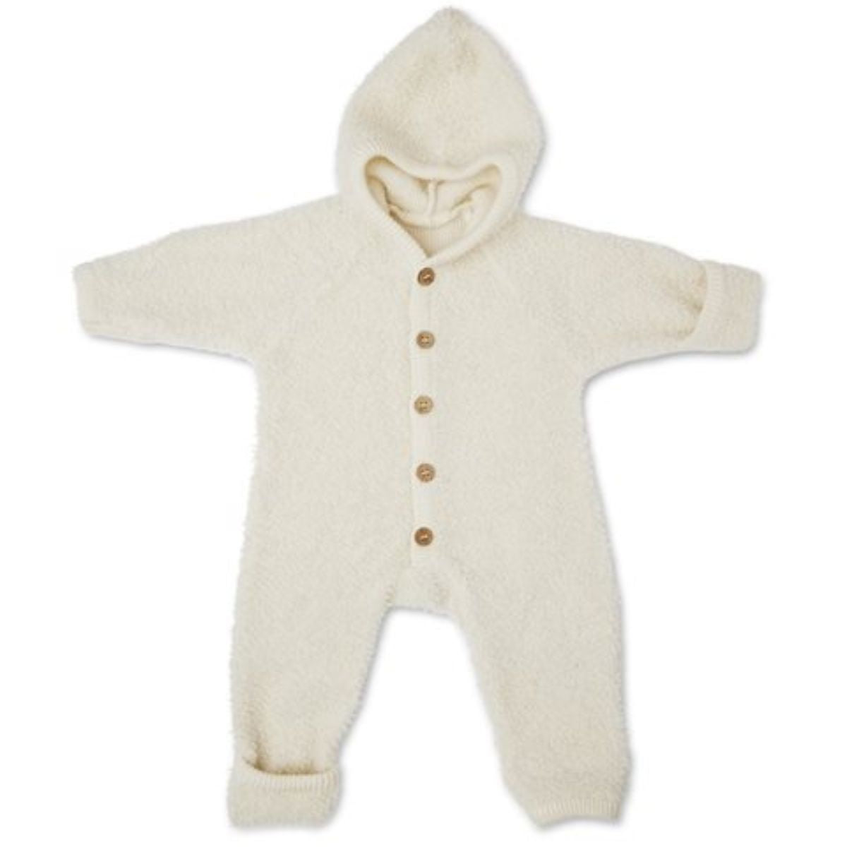 Houd je kleintje warm met de merinowol bouclé jumpsuit in de kleur off white van Smallstuff. De mooie jumpsuit is gemaakt van 100% zacht merinowol. De merinowol zorgt voor extra warmte. VanZus