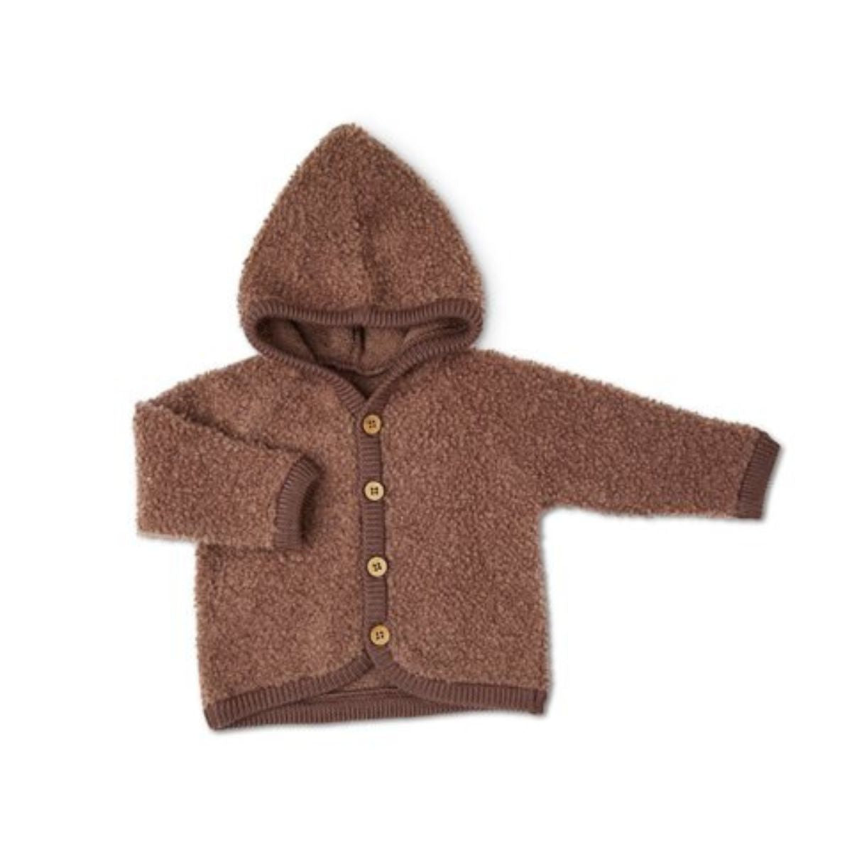 Het merinowol bouclé vest in de kleur rose brown van Smallstuff is een vest die niet mag ontbreken tijdens de koude dagen. Het zachte vest is gemaakt van hoogwaardig merinowol, een stof die van nature ademend en temperatuur regulerend is. VanZus