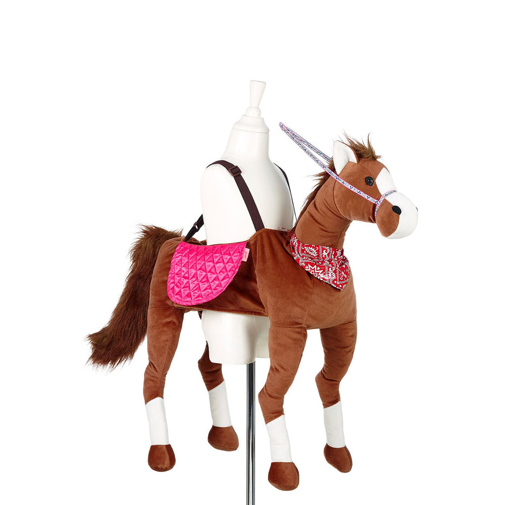 Is je kindje gek op paarden? Met deze leuke ride on paard van het Nederlandse merk Souza! verandert je kindje in een handomdraai in een ruiter (of paard?). Het is een ideaal item voor verkleedfeestjes, Halloween en speelpartijtjes. VanZus