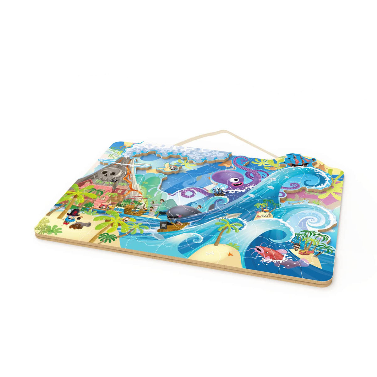 Daag je kindje uit met deze fantastische Speedy Monkey magnetische puzzel piraat. Deze puzzel is niet alleen leuk om te maken, maar ziet er ook prachtig uit als je kindje hem af heeft. De puzzel is namelijk voorzien van een prachtige illustratie van een pirateneiland. VanZus