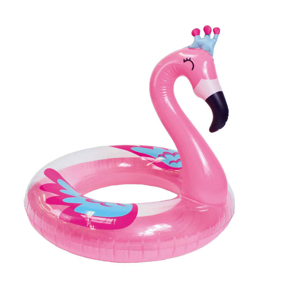 De Swim Essentials animal zwemband 104 cm pink flamingo wings is het perfecte accessoire voor een zomerse dag bij het water. Dankzij het grote formaat kan een kind of tiener er heerlijk in rond dobberen. VanZus.