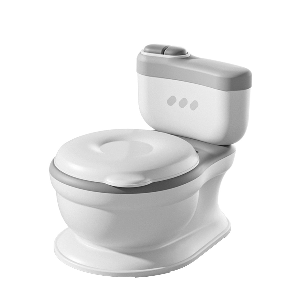Ontdek dit realistische Tryco potje met geluiden grey. Dit schattige potje ziet eruit als een echte wc, waardoor het zindelijkheidsproces van je kleintje niet alleen een stuk leuker wordt, maar het realistische ontwerp stimuleert je kleintje ook om de overstap naar een echte wc makkelijker te maken. VanZus