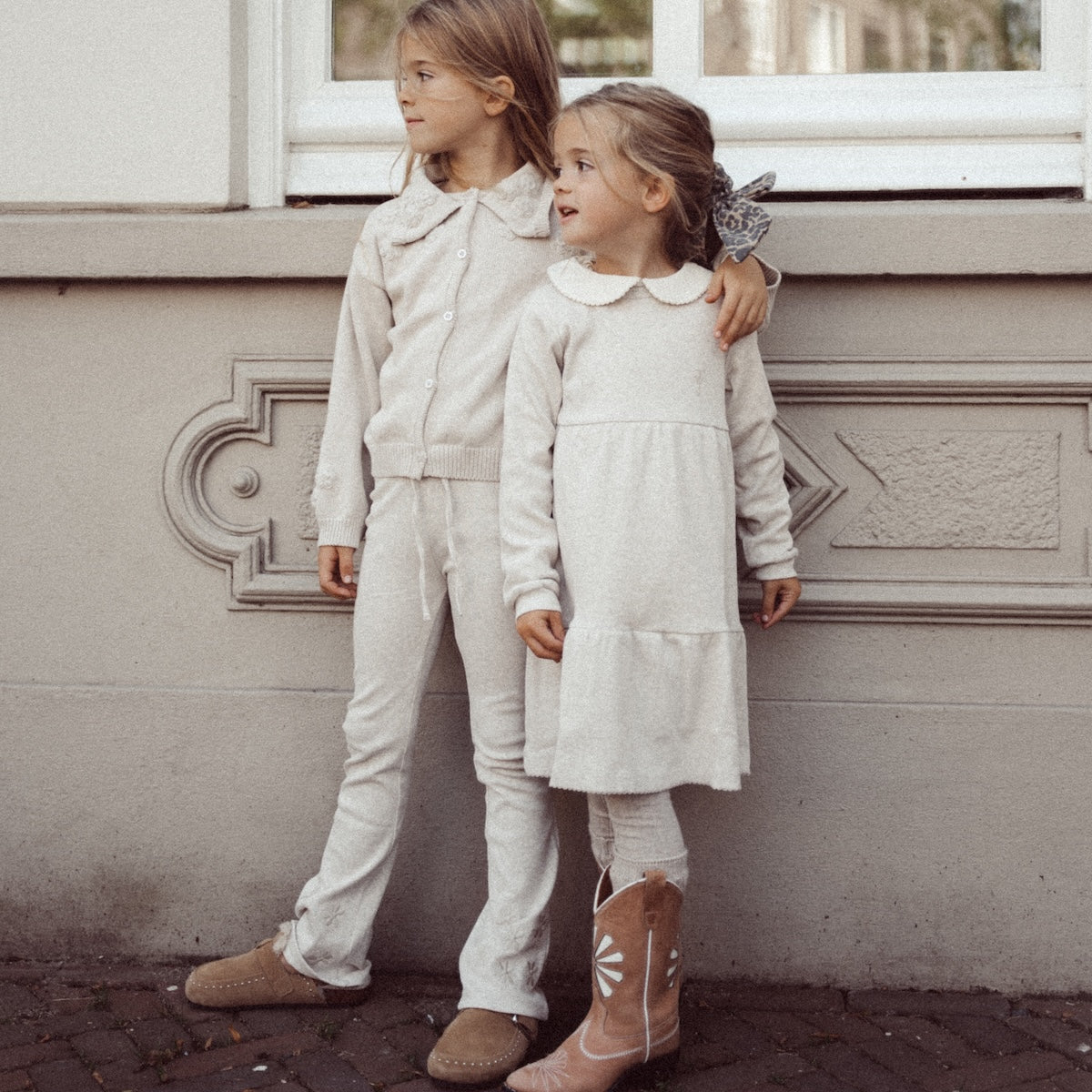 Two You Label lilly straight legging embroidery flower oat