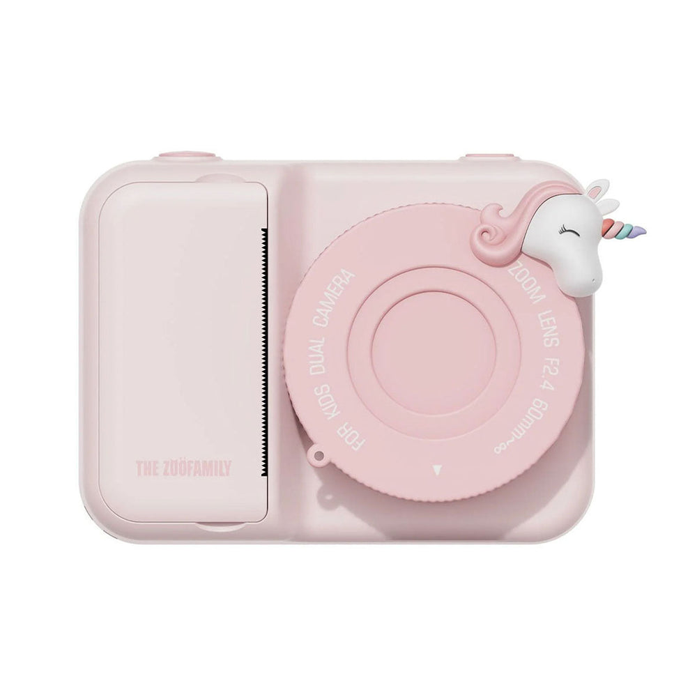 Is jouw kindje gek op het maken van foto's? Dan is deze zoo print camera in unicorn van het merk The Zoofamily een absolute must have! Met deze coole camera kan je kleintje foto's maken die direct worden uitgeprint. VanZus