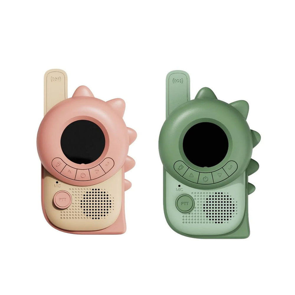 Zorg voor uren speelplezier bij je kindje met deze geweldige zoo walkie talkie dino pink x dino green set van het merk The Zoofamily! Deze schattige walkietalkie hebben een dino design en dagen de verbeelding en creativiteit van je kind uit. VanZus