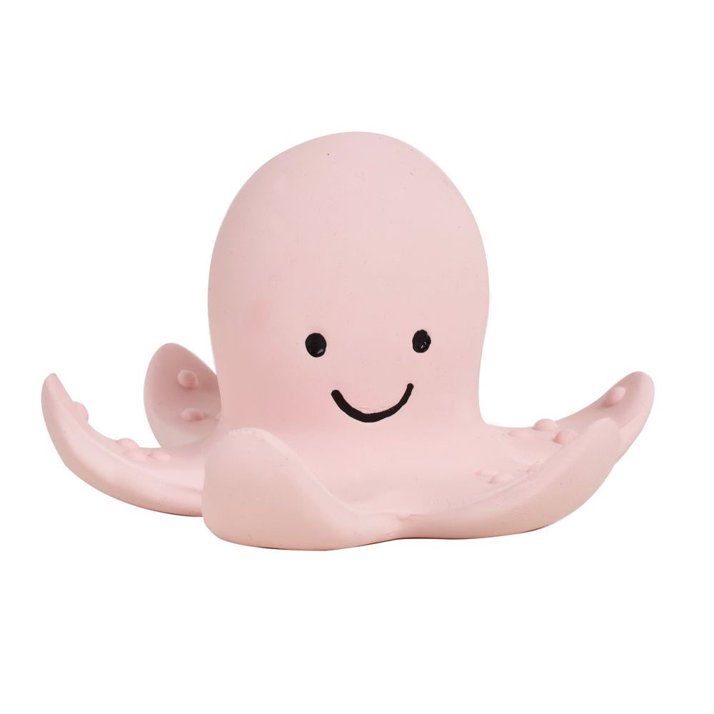 Het badspeeltje uit de collectie ‘mijn eerste oceaandiertje’ octopus van het merk Tikiri is echt een schatje. Gemaakt van natuurlijk rubber, dus veilig om op te sabbelen of kauwen. Met een zacht belletje. VanZus