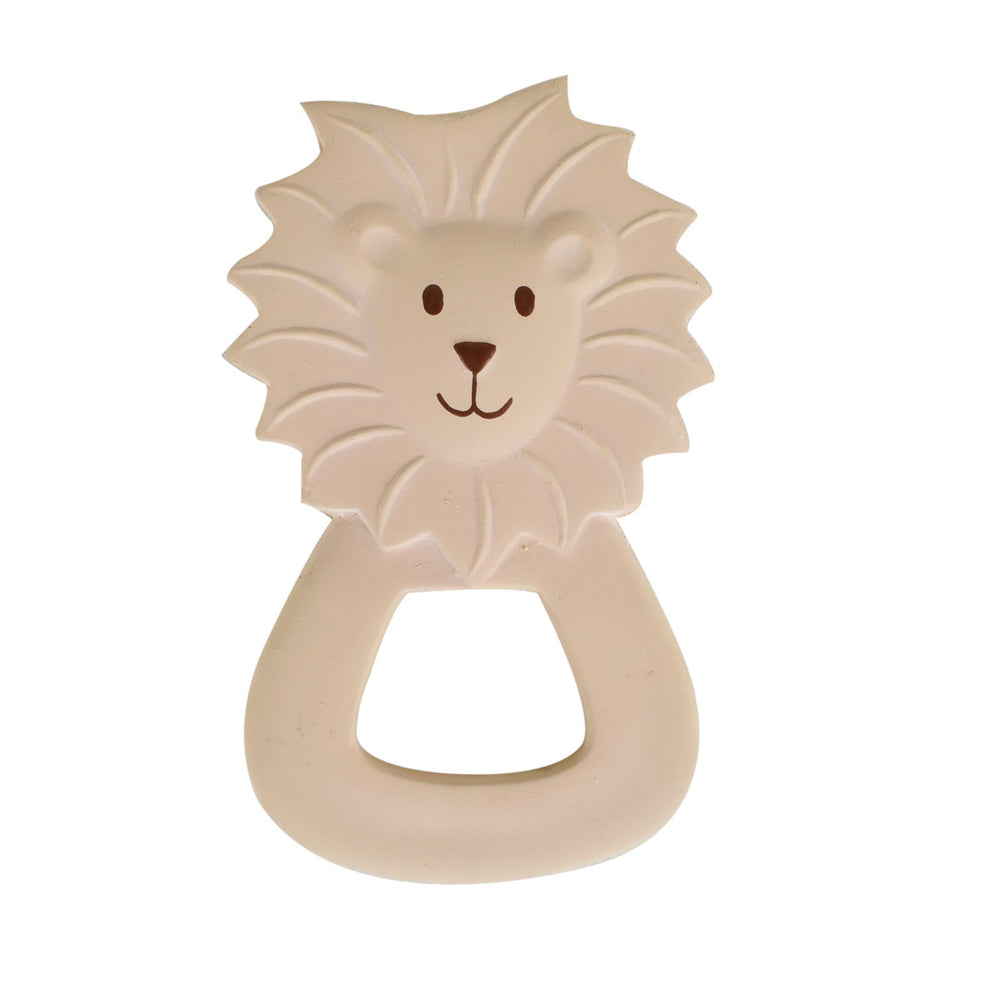 Doorkomende tandjes? De bijtring leeuw van Tikiri zorgt voor verlichting. Met reliëf, eenvoudig vast te pakken met babyhandjes. Geschikt vanaf 0 jaar. Gemaakt van natuurlijk rubber. Ook in andere soorten. VanZus