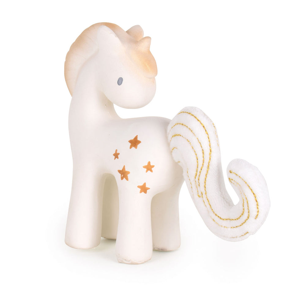 De bijtrammelaar eenhoorn shining stars van Tikiri is het perfecte speelgoed. Kindjes kunnen hier lekker op sabbelen, bijten, grijpen en knijpen. Vanaf 0 maanden. 100% natuurlijke materialen. In diverse dieren. VanZus