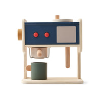 Je kindje kan de lekkerste espresso's en kopjes koffie maken met deze titouan espresso machine in de kleuren indigo blue multi mix van het merk Liewood. Dit mooie houten speelgoed prikkelt de verbeelding van jouw kleintje en zorgt voor uren speelplezier! VanZus