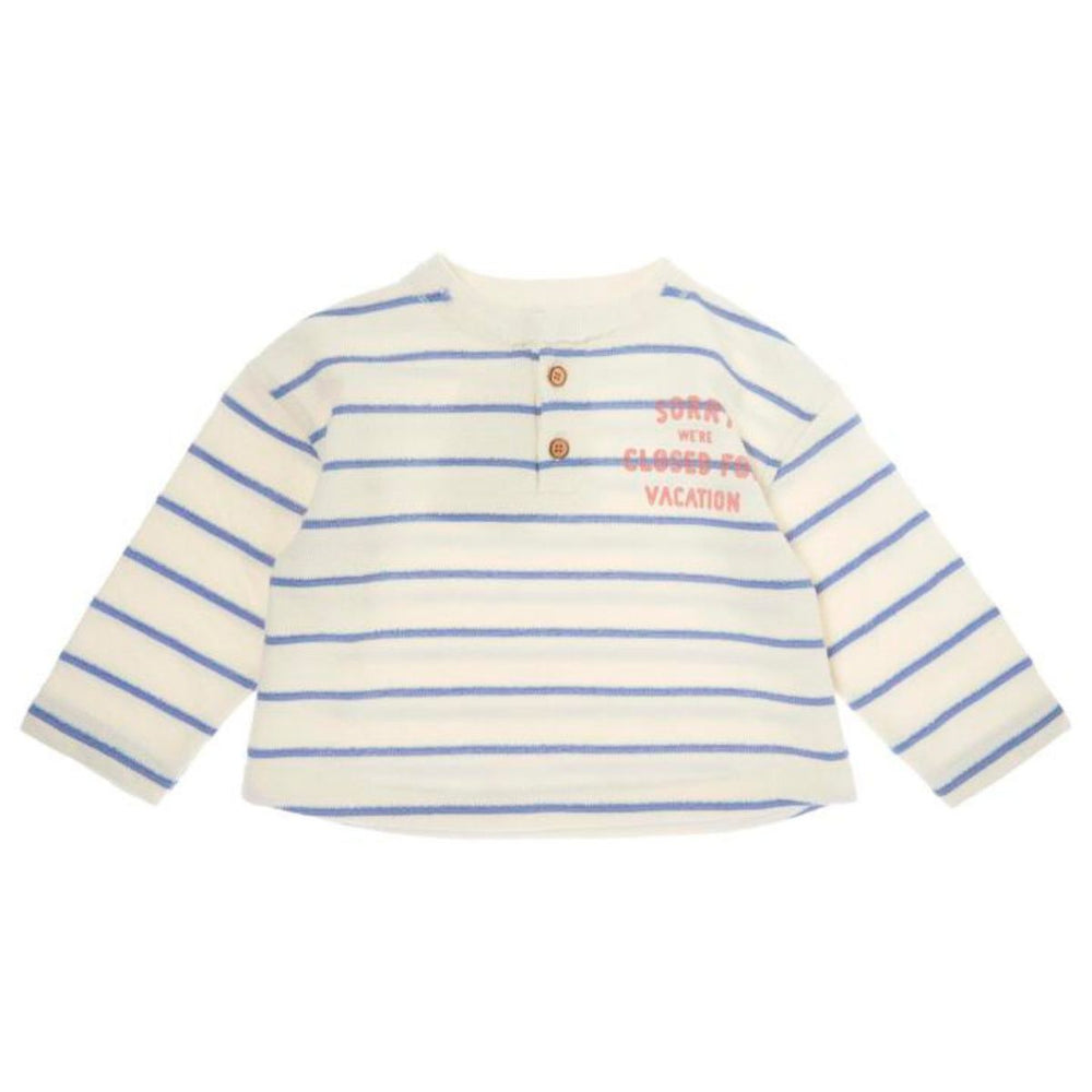 Wat een superleuk shirtje voor jouw baby! Het Tocoto Vintage baby t-shirt stripe buttons wil je in de kledingkast van je baby hebben hangen. VanZus