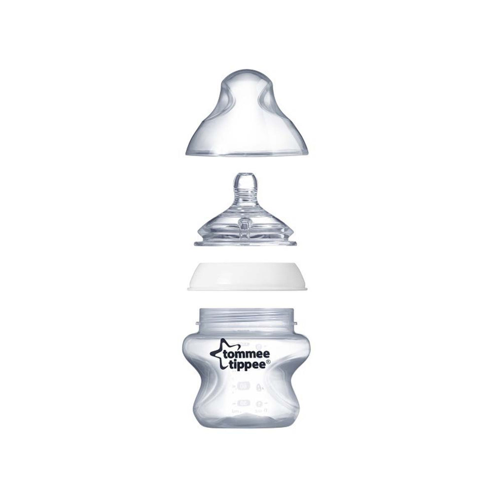 De Tommee Tippee babyfles 150 ml advanced uit de closer to nature lijn, is een fles voor baby's vanaf de geboorte. De flesspeen bootst de borst na en de easi-vent laat lucht ontsnappen. Inhoud: 150 ml. Vanaf 0+. VanZus.