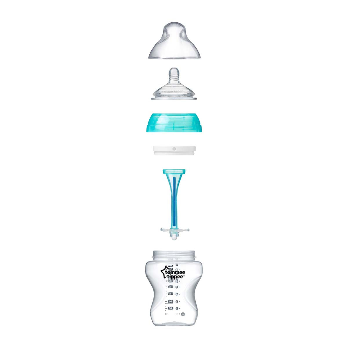 De Tommee Tippee babyfles blue advanced 260 ml uit de closer to nature lijn, is een fles voor baby's vanaf de geboorte. De flesspeen bootst de borst, incl anti-koliek ventiel. Inhoud: 260 ml. Kleur: blauw. Vanaf 0+. VanZus.