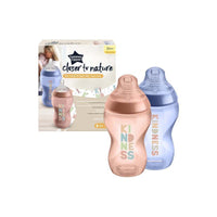 De Tommee Tippee babyfles blue pink 340 ml 2 stuks uit de closer to nature lijn, zijn flessen voor baby's vanaf 3 maanden. De flesspeen bootst de borst na en de easi-vent laat lucht ontsnappen. Inhoud: 2x 340 ml. VanZus.