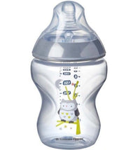 De Tommee Tippee babyfles owl 260 ml uit de closer to nature lijn is een fijne fles voor kleintjes vanaf de geboorte. De flesspeen bootst de borst na en de easi-vent laat lucht ontsnappen. Inhoud: 260 ml. Vanaf 0+. VanZus.