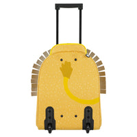 Ik ga op reis en ik neem mee... De Trixie Mr. Lion reistrolley! Deze gele trolley heeft een stoere leeuw op de voorkant en is precies op maat gemaakt voor de avonturen van je kindje. VanZus.
