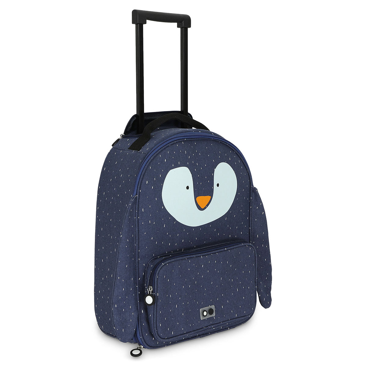 Ik ga op reis en ik neem mee... De Trixie Mr. Penguin reistrolley! Deze blauwe trolley heeft een pinguïn op de voorkant en is precies op maat gemaakt voor de avonturen van je kindje. VanZus.