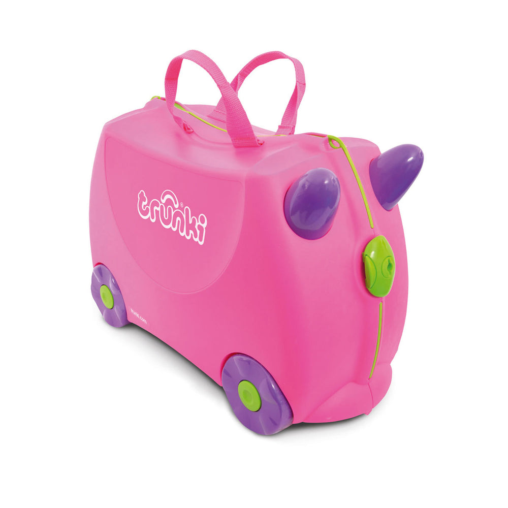 Ga je op vakantie of uit logeren? Dan neem je trunki ride on roze trixie mee! De koffer maakt reizen met kinderen relaxter. Zelf rijden of je kindje voorttrekken als hij of zij moe is. In verschillende soorten. VanZus