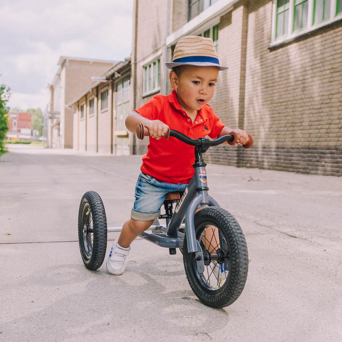 Trybike steel 2-in-1 tricycle gray