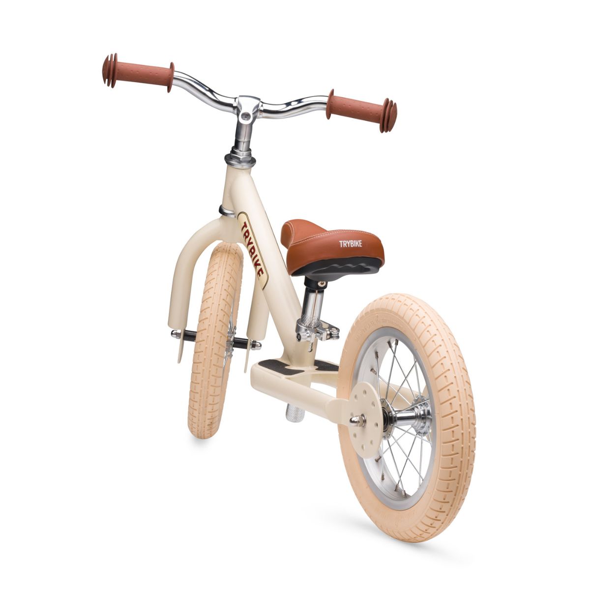 Bestel de Trybike steel 2-in-1 driewieler in de kleur cream vintage en laat je kindje het plezier van fietsen ontdekken! Eenvoudig om te bouwen van een loopfiets naar een echte fiets. Duurzaam en veilig. VanZus