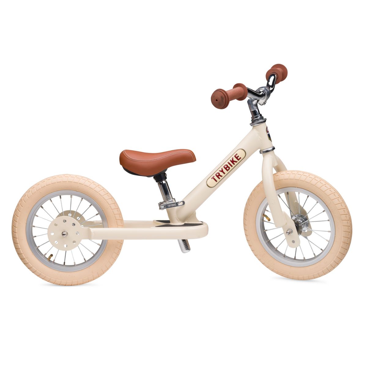 Bestel de Trybike steel 2-in-1 driewieler in de kleur cream vintage en laat je kindje het plezier van fietsen ontdekken! Eenvoudig om te bouwen van een loopfiets naar een echte fiets. Duurzaam en veilig. VanZus