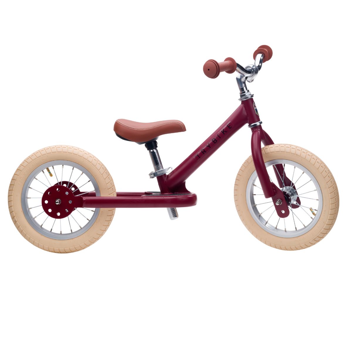 Bestel de Trybike steel 2-in-1 driewieler in de kleur mat rood en laat je kindje het plezier van fietsen ontdekken! Eenvoudig om te bouwen van een loopfiets naar een echte fiets. Duurzaam en veilig. VanZus