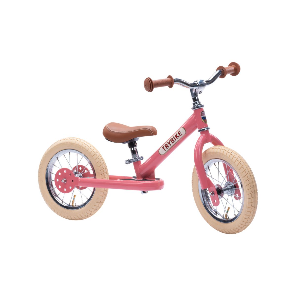 Bestel de Trybike steel 2-in-1 driewieler in de kleur vintage pink en laat je kindje het plezier van fietsen ontdekken! Eenvoudig om te bouwen van een loopfiets naar een echte fiets. Duurzaam en veilig. VanZus