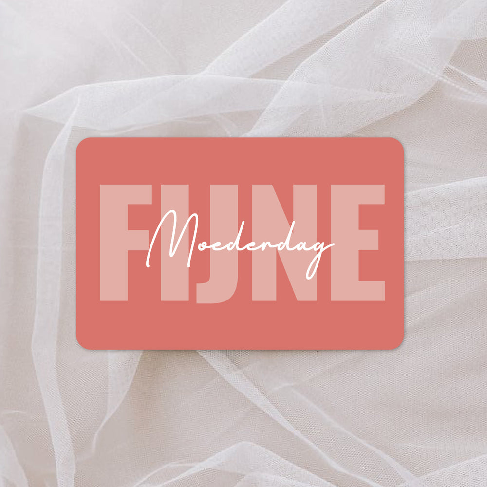 Met de digitale  cadeaubon 'Fijne Moederdag' van VanZus geef je mama een mooi cadeau waarmee ze zelf haar favoriete producten kan uitkiezen in onze webshop. VanZus