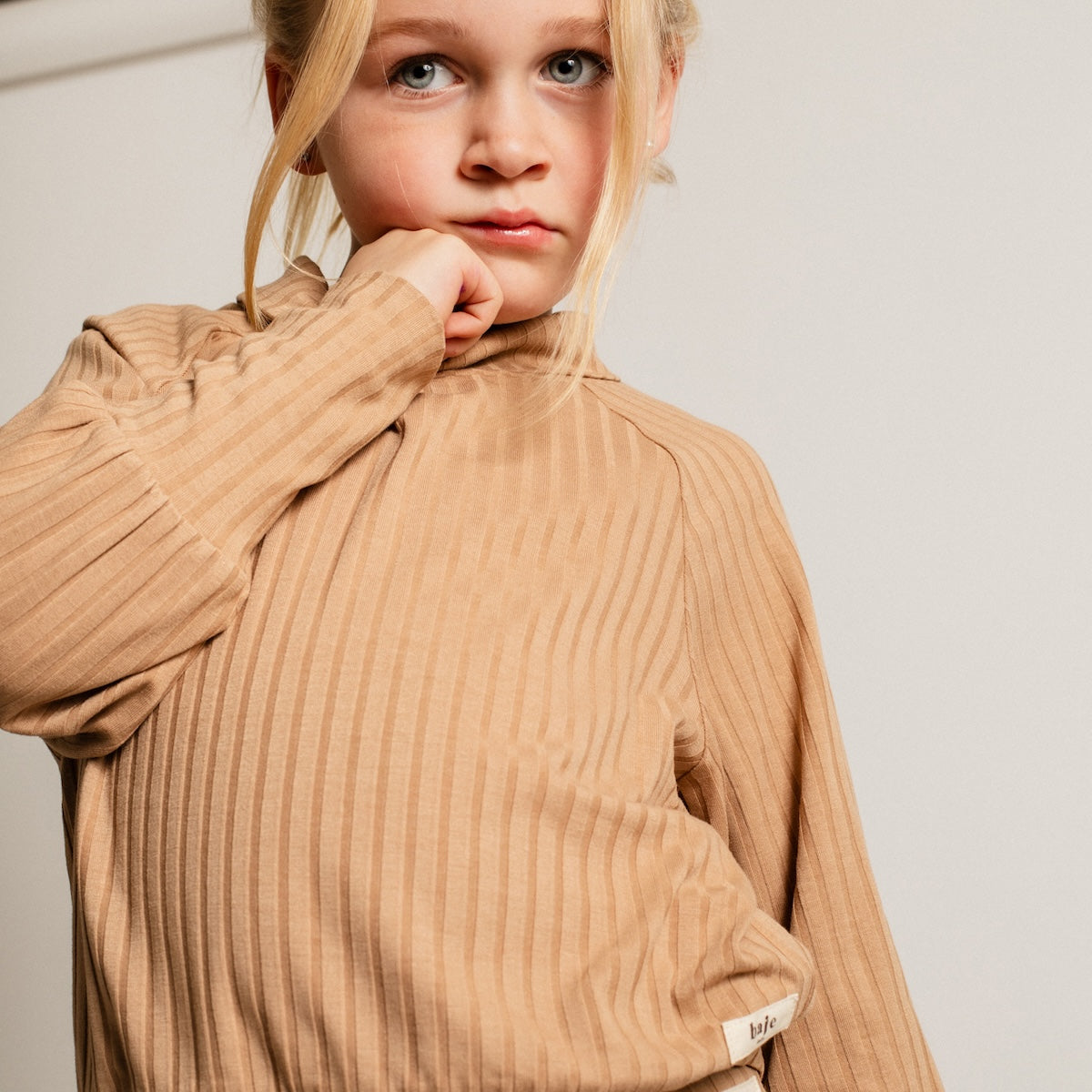 Baje Studio vevey shirt lange mouwen peach almond