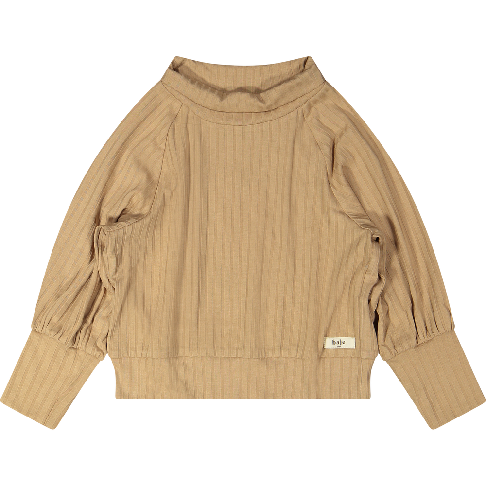 Baje Studio vevey shirt lange mouwen peach almond