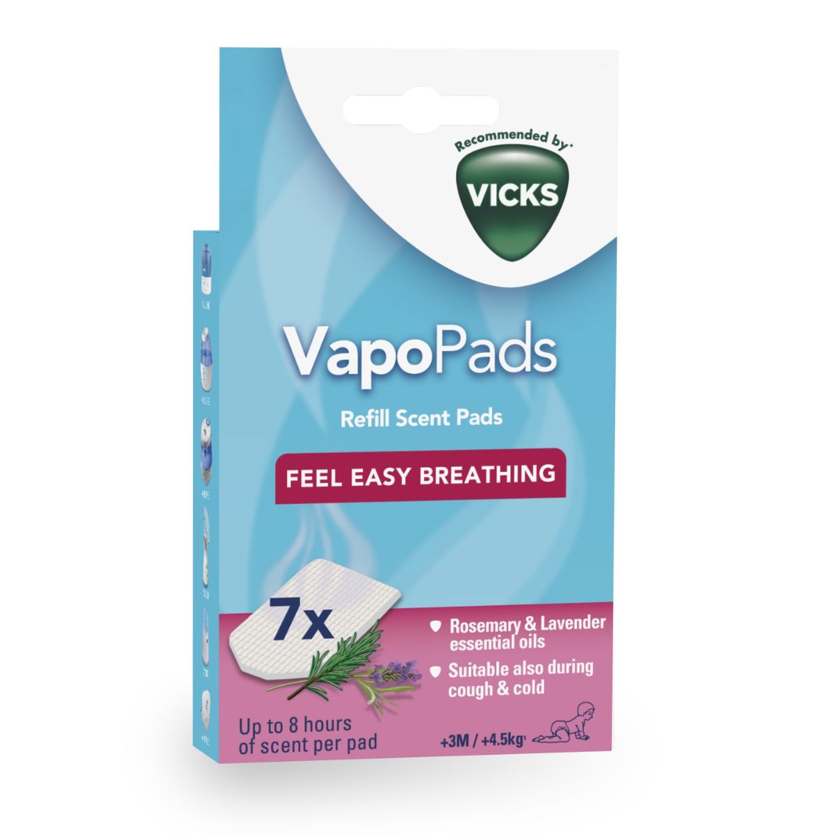 Adem vrij en voel je relax bij het gebruik van de Vicks vapo pads in de geur lavender. Ook verkrijgbaar in de geur menthol. Gebruik met een luchtbevochtiger of geurverspreider. VanZus