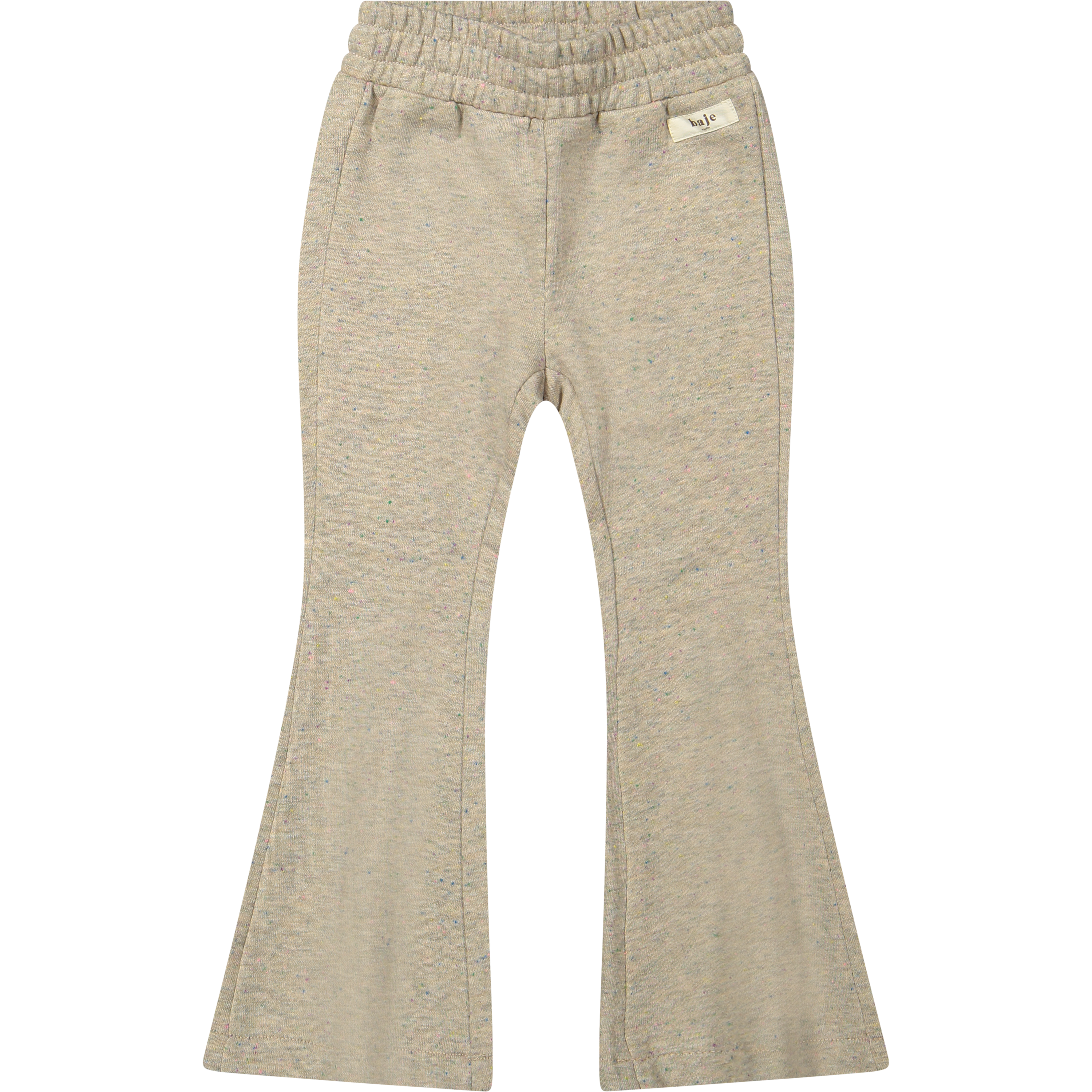 Baje Studio vouvry flared broek sand melange multicolor