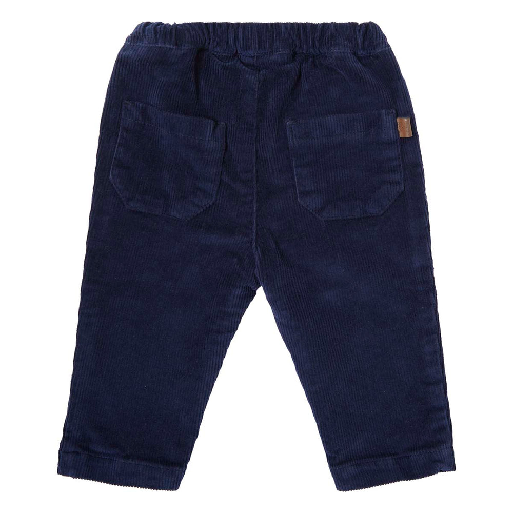 De Tocoto Vintage baby broek corduroy in de kleur azul marino is een must-have voor elke stijlvolle baby. Gemaakt van corduroy met stoere details.  Comfortabel en hip! In de maten 68-92. VanZus