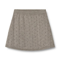 De schattige knit rok marta in de kleur warm grey melange van Wheat is een heerlijk rokje voor je kind! VanZus