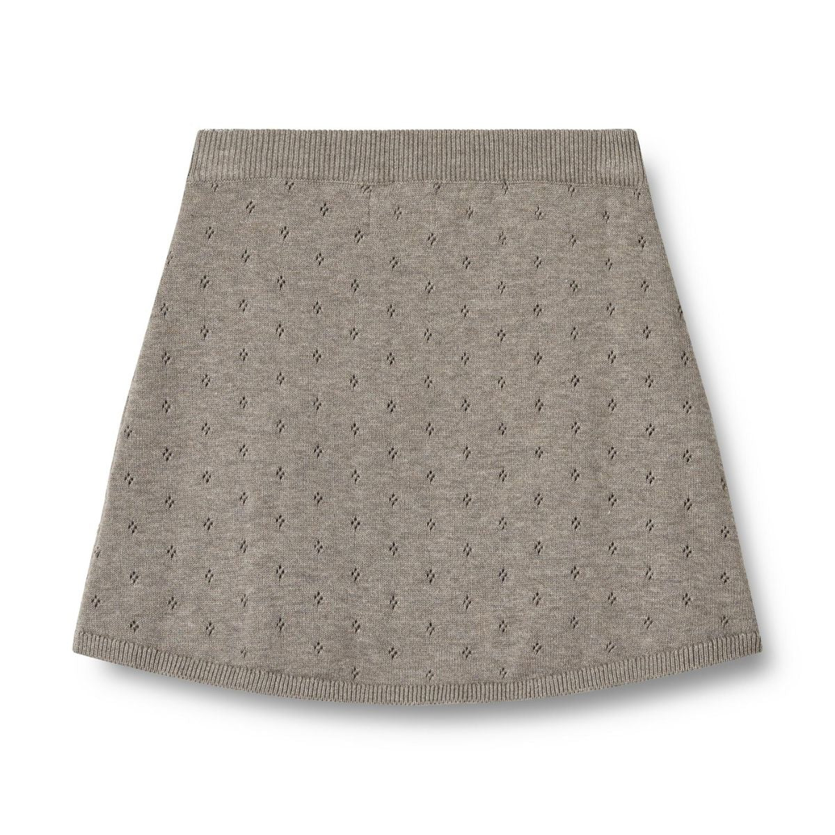 De schattige knit rok marta in de kleur warm grey melange van Wheat is een heerlijk rokje voor je kind! VanZus