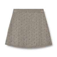 De schattige knit rok marta in de kleur warm grey melange van Wheat is een heerlijk rokje voor je kind! VanZus