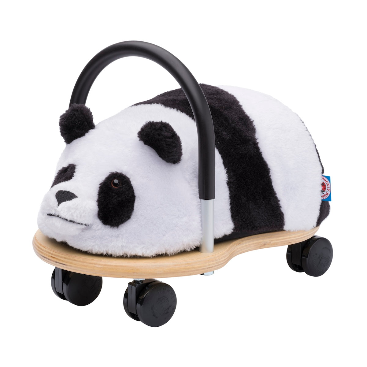 Deze onwijs mooie en zachte loopwagen van Wheelybug heeft het uiterlijk van een panda. Zacht pluche. De loopwagen is compact en heeft 4 zwenkwielen. Door het materiaal van de wielen van deze loopwagen van Wheelybug is deze juist geschikt voor gebruik binnen en laten de wielen geen strepen op de vloer achter. VanZus