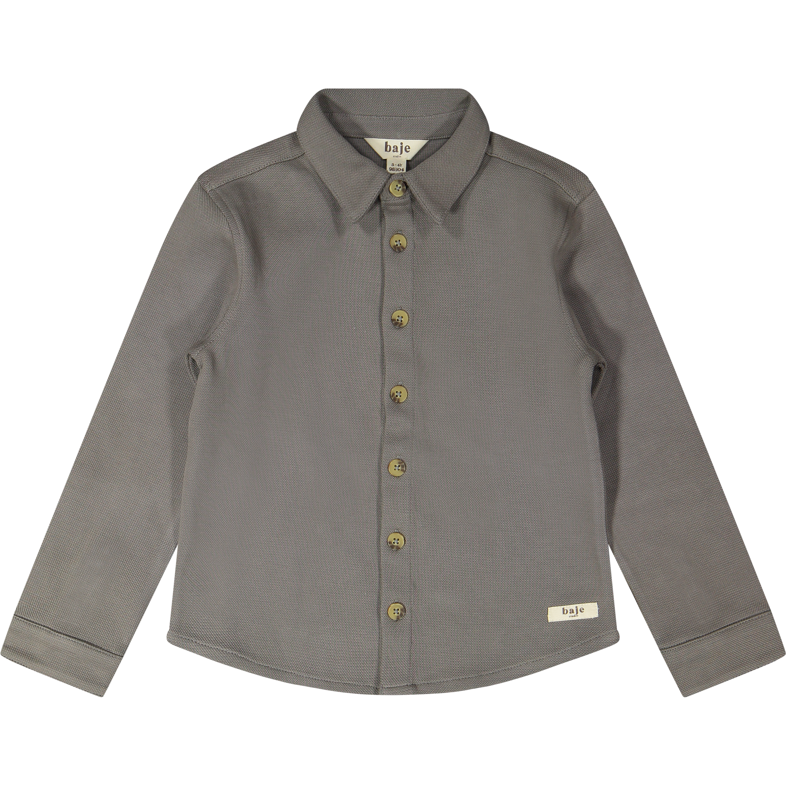 Baje Studio wisley overhemd grey steel dark