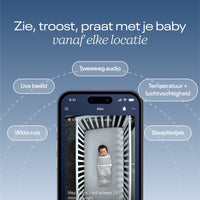 Dit is echt de populairste slimme camera babyfoon uit de Verenigde Staten: de Nanit pro camera babyfoon met floor stand en breathing band! Deze babyfoon geeft je slaapanalyses over jouw baby en een haarscherp beeld van bovenaf. VanZus