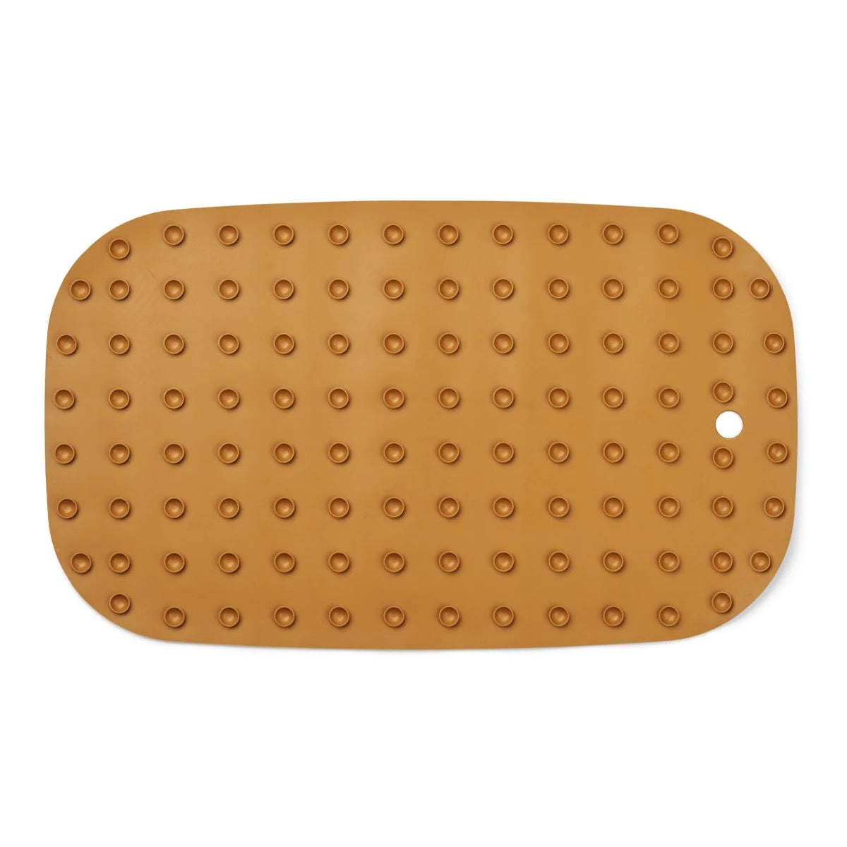 De Liewood badmat golden caramel is het perfecte accessoire voor in de badkamer. Dankzij deze badmat heb je warme voetjes en glijd je niet uit wanneer je uit bad stapt. VanZus.