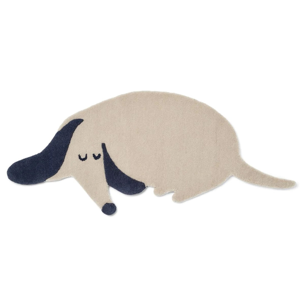 Het Liewood jena hond vloerkleed is het perfecte accessoire voor op de kinderkamer. Dit leuke vloerkleer in de vorm van een hond maakt het kamertje helemaal af. VanZus.