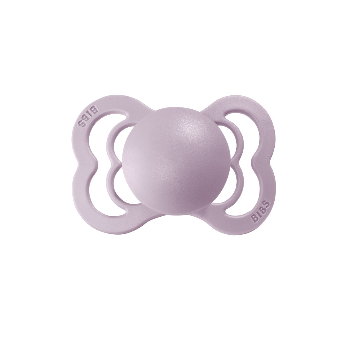 De 2-pack supreme silicone spenen in de kleur dusky lilac/heather van BIBS zijn exclusieve fopspenen met breed schild. Veilig, goede luchtcirculatie, BPA en ftalaten vrij, platte en symmetrische druppelvorm. VanZus