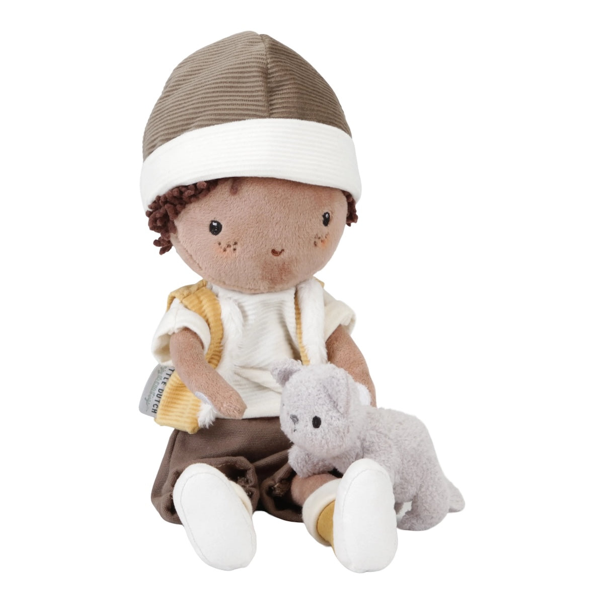 Little Dutch knuffelpop Jake is de ideale speel- en knuffelvriend voor je kleintje. Vrolijk design en geschikt vanaf 12 maanden. Jake is 35 cm. VanZus
