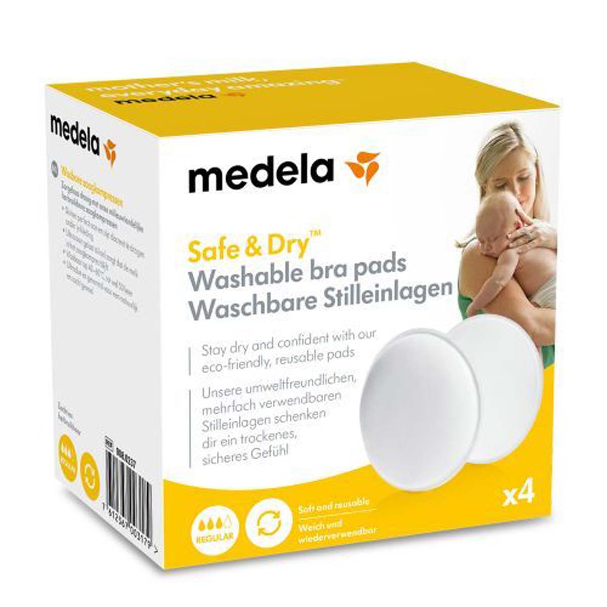 Wist je bijvoorbeeld dat je borsten melk kunnen lekken tussen de voedingen door? Medela heeft hiervoor Medela herbruikbare zoogcompressen 4 stuks. Deze wasbare zoogcompressen zijn wasbaar tussen 40 en 60 °C. VanZus.