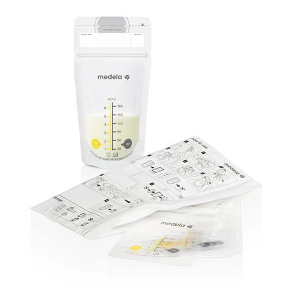 Dit zijn de Medela moedermelk bewaarzakjes 25 stuks. Met deze lekvrije, rechtopstaande moedermelk-bewaarzakjes bewaar je eenvoudig tot 180 ml voeding per zakje. De zakjes zijn gemaakt van BPA-vrij materiaal.