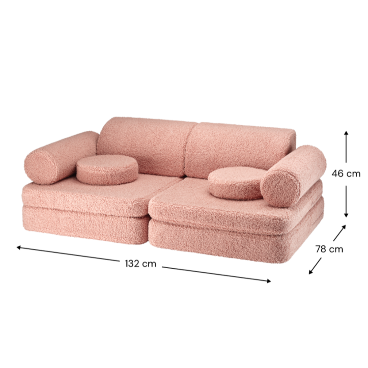 De Wigiwama settee bank guava pink is de perfecte toevoeging aan een speelkamer of slaapkamer voor je kindje. Deze dynamische teddy bank bestaat uit losse onderdelen dus je kunt er van alles mee doen. VanZus