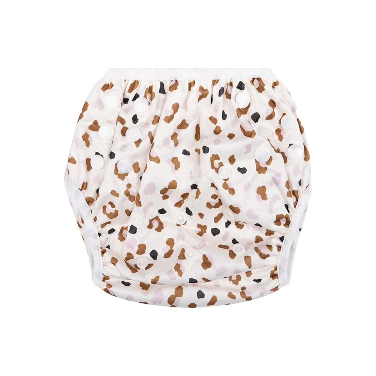 Een Swim Essentials zwemluier kaki leopard is onmisbaar wanneer je een kleine hebt. Met deze duurzame zwemluier kan jouw kindje genieten van het water, zonder dat jij je druk hoeft te maken om een ongelukje. VanZus.